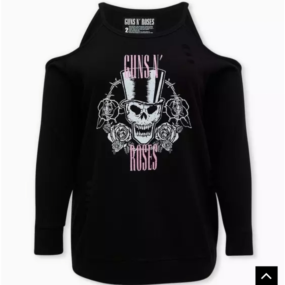 Women's Black Cold Shoulder Top - Picture 6 of 6